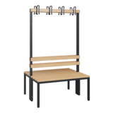 C+P Umkleidebank Solid Holz 1.000 x 1.716 x 770 mm (B x H x T) ohne Schuhrost