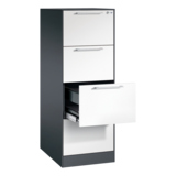 C+P Hängeregistraturschrank Asisto 440 x 1.298 x 600 mm (B x H x T) 1-bahnig schwarzgrau