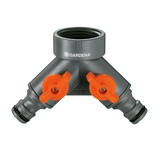 GARDENA Zubehör Wasserschlauch 2-Wege-Verteiler Wasserhahngewinde 33,3 mm (G 1")