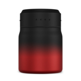 Thermo Lunchbox in Schwarz mit rotem Farbverlauf und sicherem Verschluss.