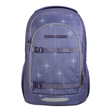 Schulrucksack in Lavendel mit verstellbaren Gurten und minimalistischen Design.