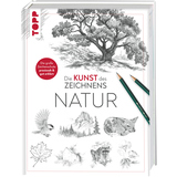 Zeichenbuch mit Illustrationen zur Natur und Buntstiften auf dem Cover.