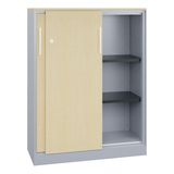 C+P Flügeltürenschrank Asisto 1.000 x 1.310 x 435 mm (B x H x T) weißaluminium