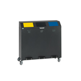 VAR Wertstoffsammelbehälter WSS 108 eisenglimmer/gelb/anthrazit/blau