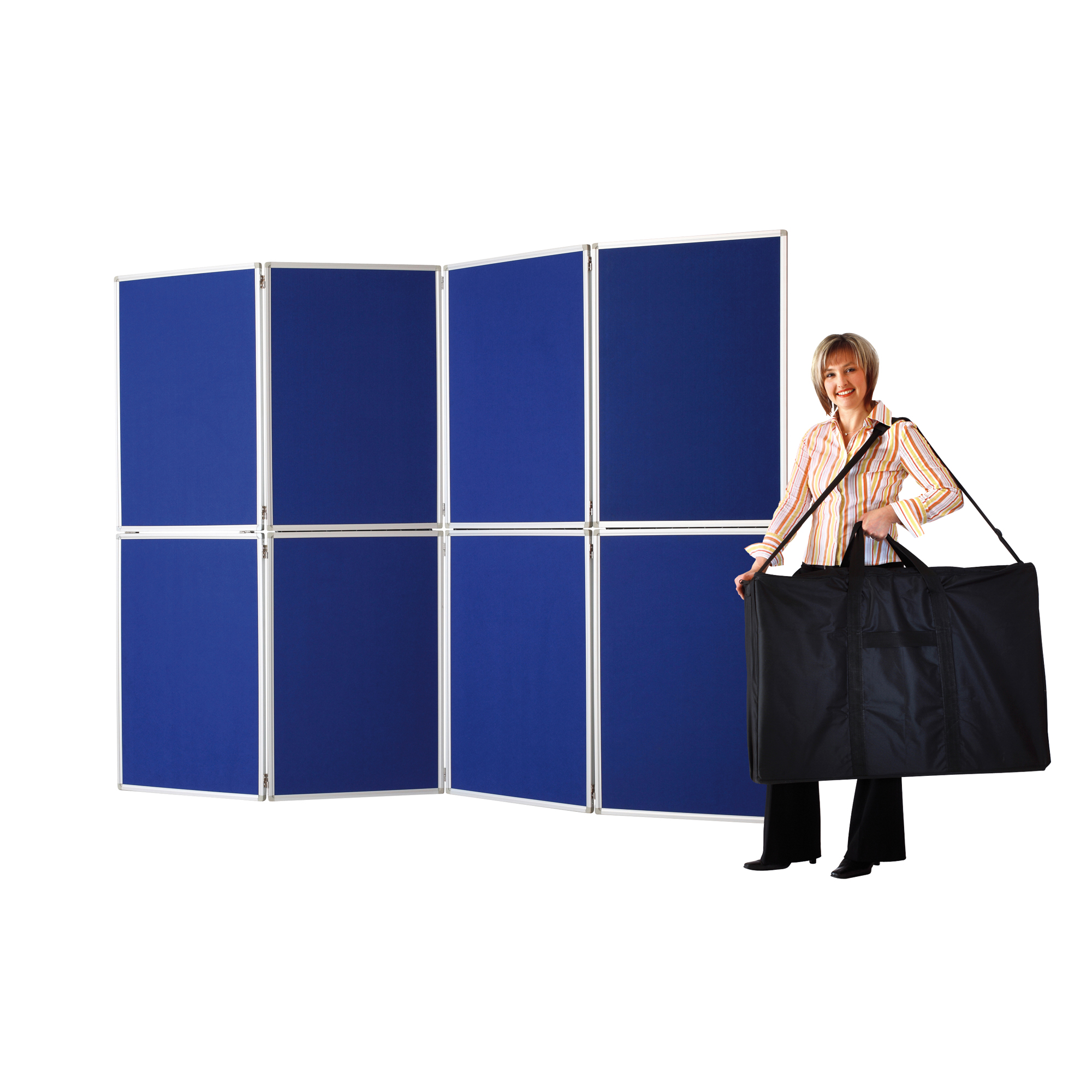 magnetoplan Präsentationswand 1101016 244x181x2cm blau - 1