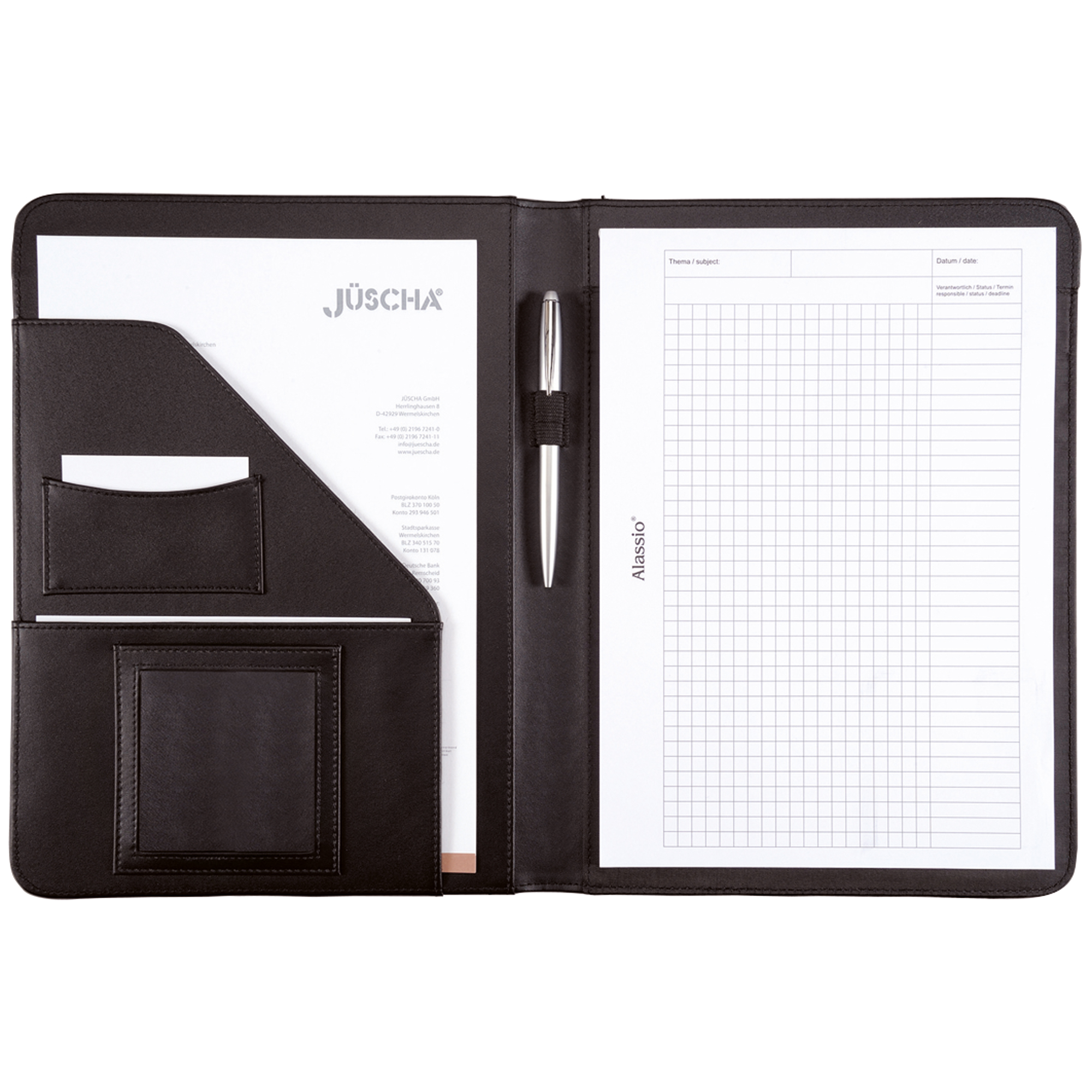 Alassio Konferenzmappe Mares 96086 DIN A4 Kunstleder schwarz - 1