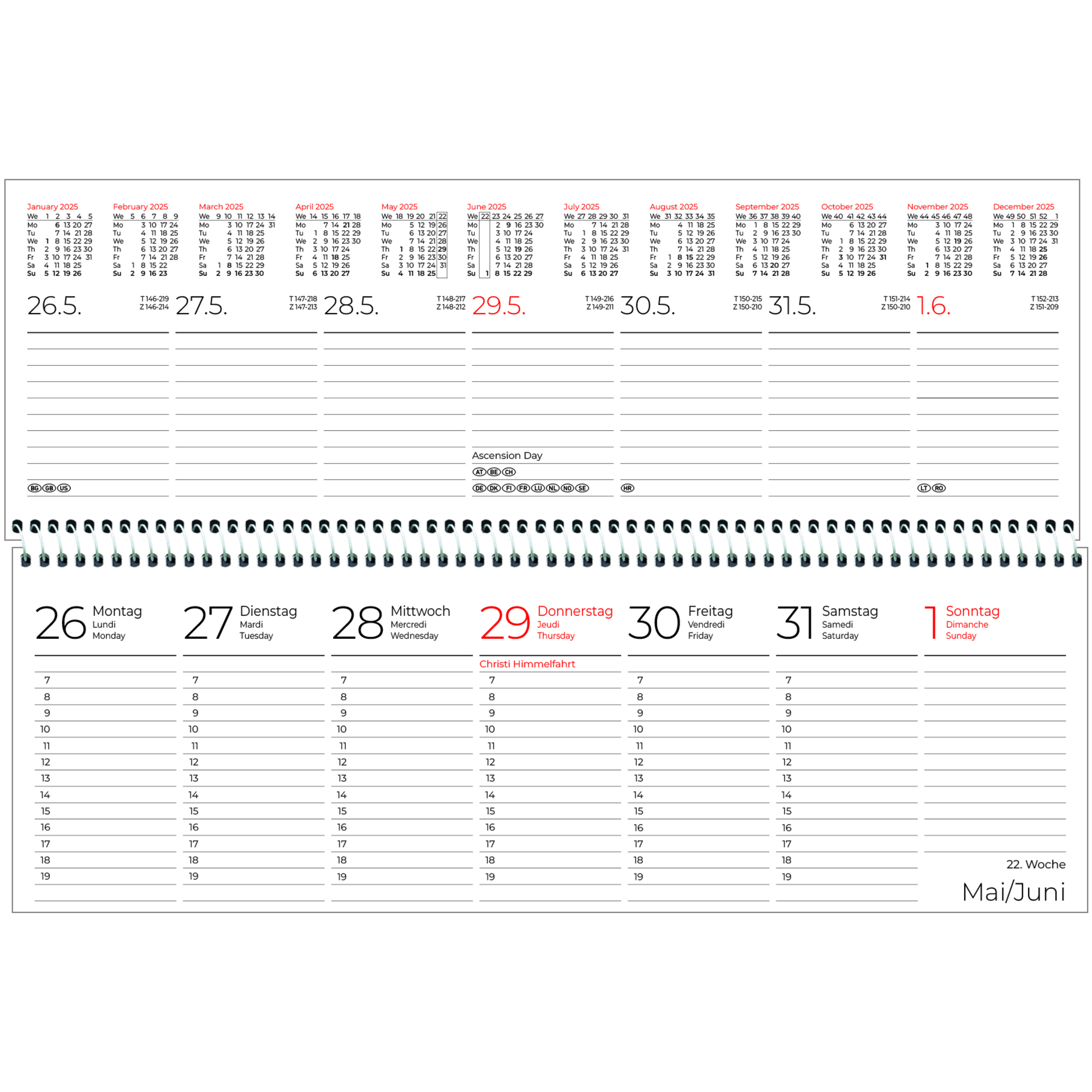 ZETTLER Tischquerkalender 116-0015 1W/2S - 2
