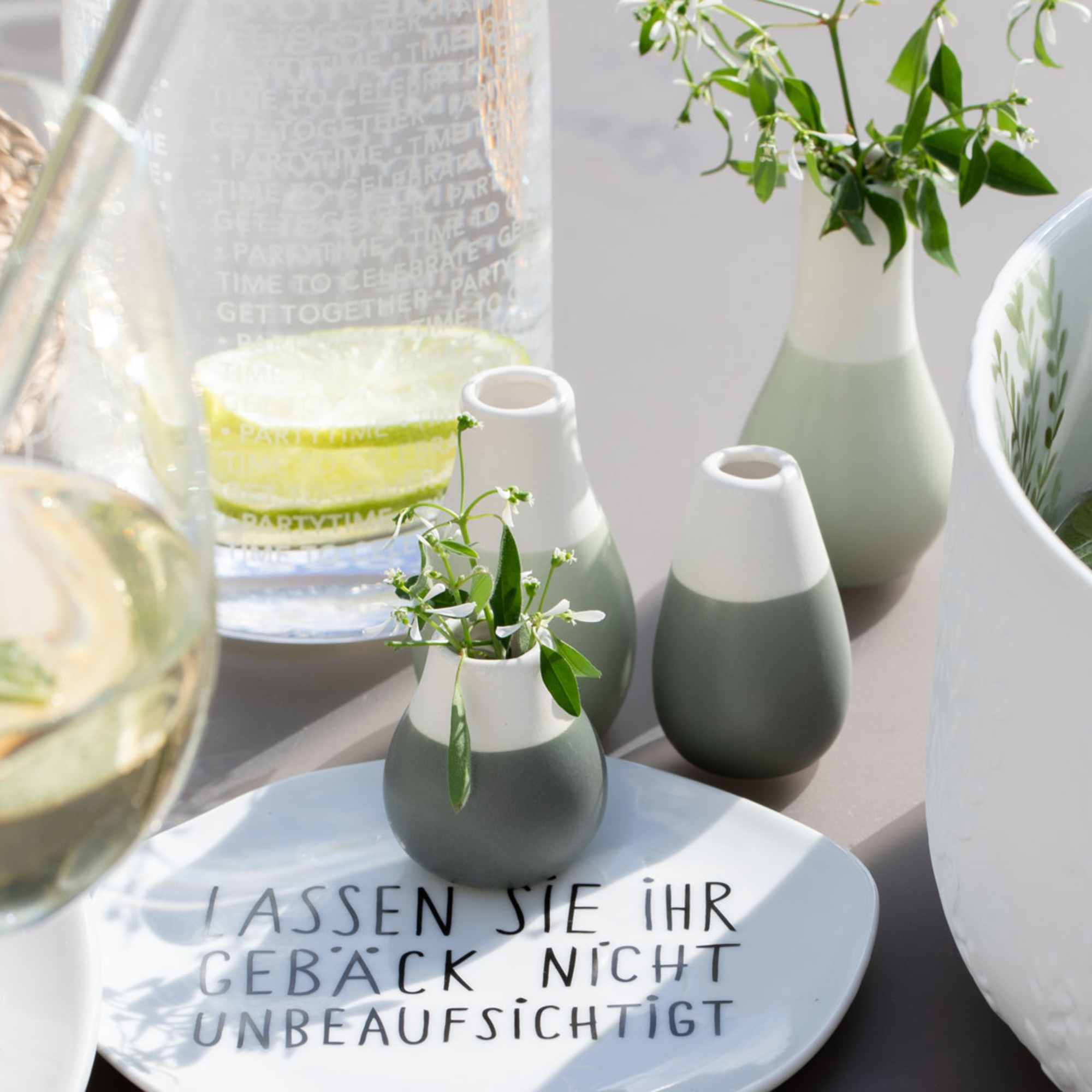 räder Vase Mini 4er Set grüntöne - Dekoration