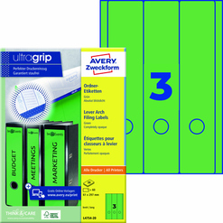 AVERY Zweckform L6060-25 Ordnerrücken Etiketten mit ultragrip, 34 x 192 mm