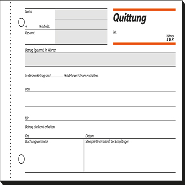Sigel Quittungsblock
