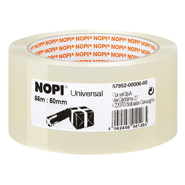 NOPI® Packband Universal 50 mm x 66 m (B x L) transparent Produktbild