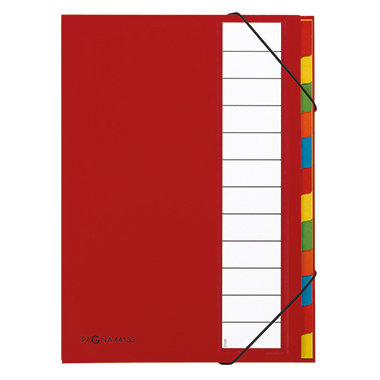 PAGNA Ordnungsmappe Deskorganizer Premium 12 Fächer rot Produktbild