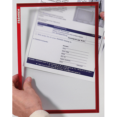 FRANKEN Dokumentenhalter Frame It X-tra!Line DIN A4 5 St./Pack. rot Produktbild pa_anwendungsbeispiel_2 L