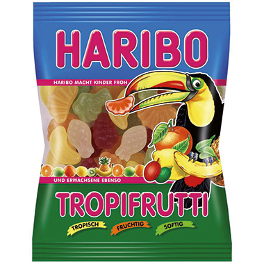 HARIBO Fruchtgummi Tropifrutti 100 g/Pack. Produktbild