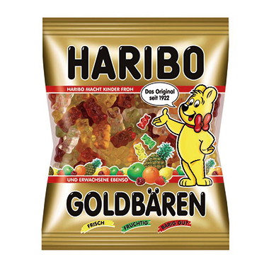HARIBO Fruchtgummi Goldbären 100 g/Pack. Produktbild