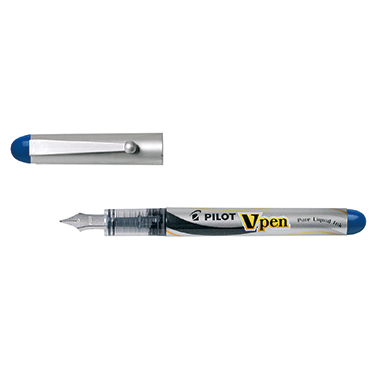 PILOT Füllfederhalter V-Pen silver löschbar blau Produktbild