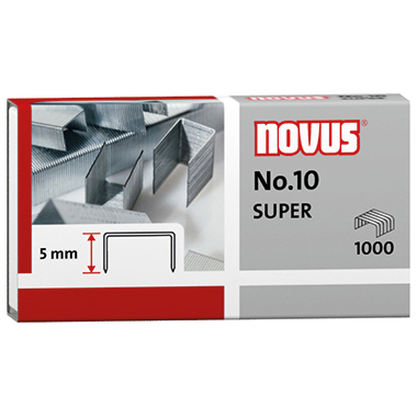 NOVUS Heftklammer No. 10 SUPER 1.000 St./Pack. Produktbild