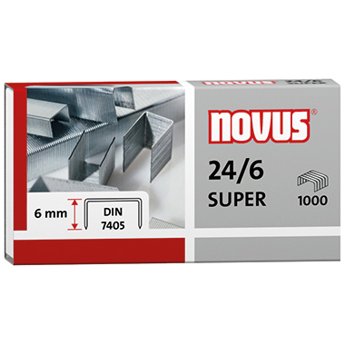 NOVUS Heftklammer 24/6 SUPER 1.000 St./Pack. Produktbild