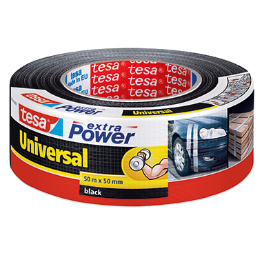 tesa® Gewebeband extra Power® Universal 50 mm x 50 m (B x L) schwarz Produktbild