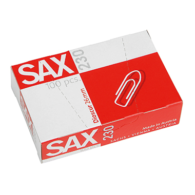 Sax Büroklammer 100 St./Pack. 26 mm Produktbild