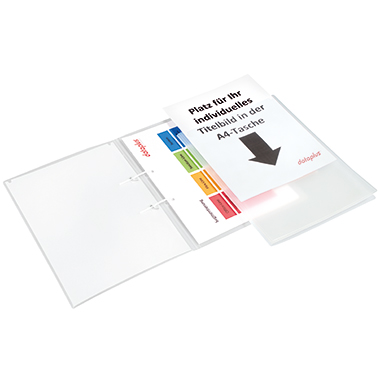 dataplus® Schnellhefter mit Sichttasche auf dem Vorderdeckel