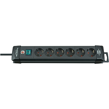 brennenstuhl® Steckdosenleiste Premium-Line 6 Steckdosen schwarz Produktbild