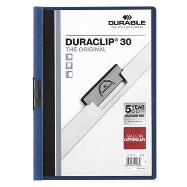 DURABLE Klemmmappe DURACLIP® 30 dunkelblau Produktbild