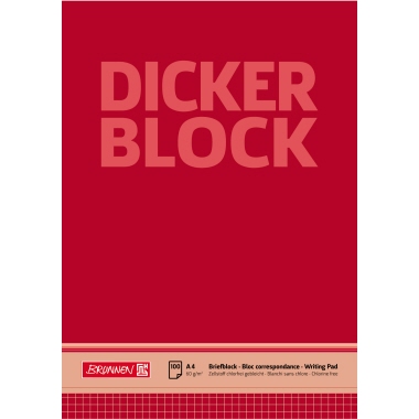 BRUNNEN Briefblock Dicker Block kariert Produktbild