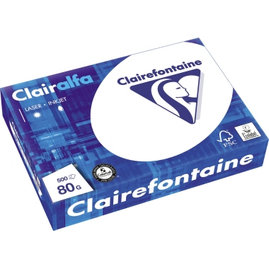 Clairefontaine Multifunktionspapier CLAIRalfa DIN A4 500 Bl./Pack. 80 g/m² Produktbild