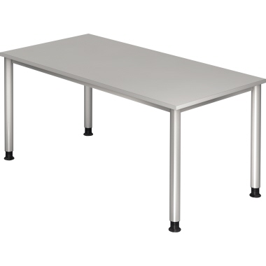 Hammerbacher Schreibtisch 1.600 x 680-810 x 800 mm (B x H x T) grau Produktbild