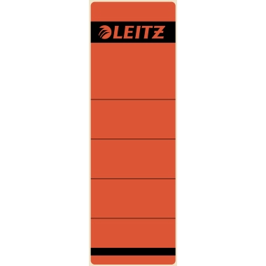 Leitz Ordnerrückenetikett breit/kurz 10 Etik./Pack. rot Produktbild