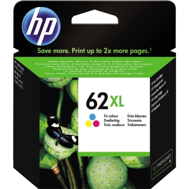 HP Tintenpatrone 62XL cyan/magenta/gelb Produktbild pa_produktabbildung_1 L