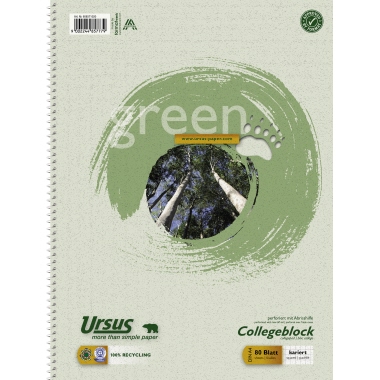 Ursus® Collegeblock Green