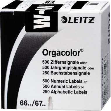 Leitz Buchstabensignal Orgacolor® schwarz W Produktbild