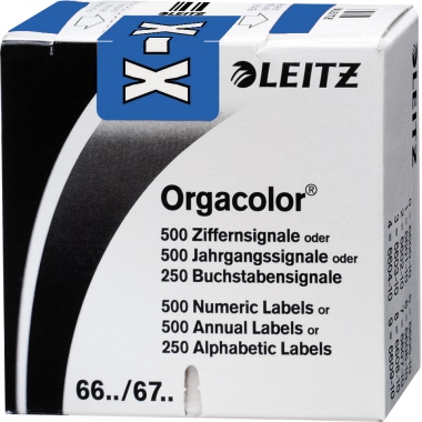 Leitz Buchstabensignal Orgacolor® blau X Produktbild