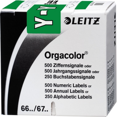 Leitz Buchstabensignal Orgacolor® dunkelgrün Y Produktbild pa_produktabbildung_1 L
