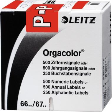 Leitz Buchstabensignal Orgacolor® rot P Produktbild