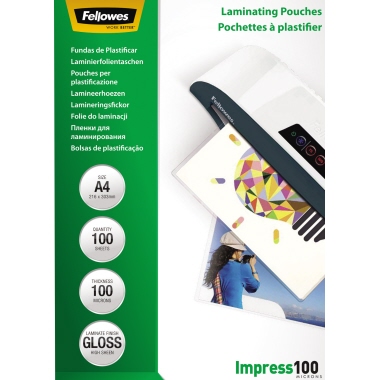 Fellowes® Laminierfolie Impress 100 210 x 297 mm (B x H) DIN A4 100 St./Pack. Produktbild pa_produktabbildung_1 L