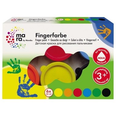 Marabu Fingerfarbe 6 x 35 ml 6 St./Pack.