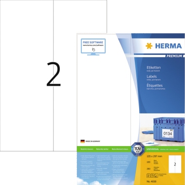 HERMA Universaletikett PREMIUM 105 x 297 mm (B x H) Produktbild pa_produktabbildung_1 L