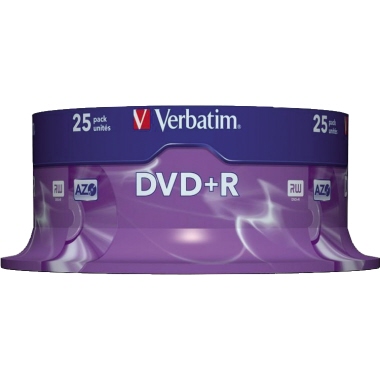 Verbatim DVD+R Spindel 25 St./Pack. Produktbild