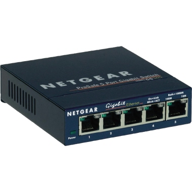 NETGEAR Netzwerk-Switch ProSAFE® GS105GE 5 RJ45-Ports Produktbild