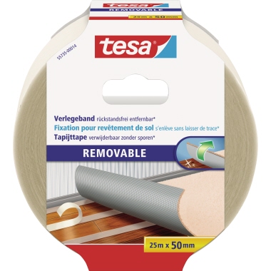 tesa® Verlegeband Removable 50 mm x 25 m (B x L) Produktbild
