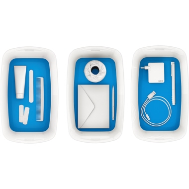 Leitz Aufbewahrungsbox MyBox® 31,8 x 12,8 x 19,1 cm (B x H x T) weiß/blau Produktbild pa_ohnedeko_1 L