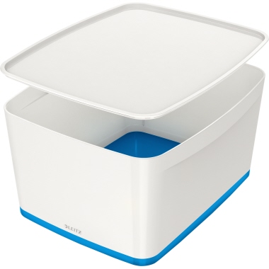 Leitz Aufbewahrungsbox MyBox® 31,8 x 19,8 x 38,5 cm (B x H x T) weiß/blau Produktbild