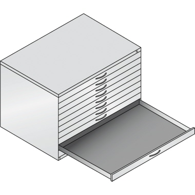 C+P Schubladenschrank Serie 7100 10 Schubladen Produktbild pi_pikto_1 pi