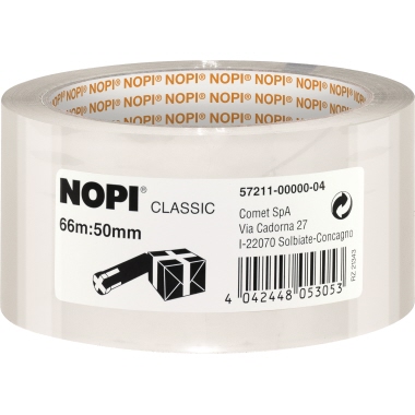 NOPI® Packband Classic 50 mm x 66 m (B x L) transparent Produktbild