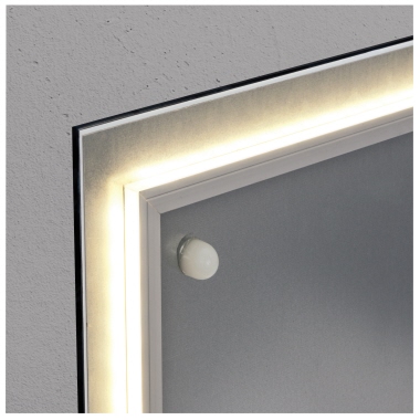 SIGEL Glasboard Artverum LED 48 x 48 x 1,8 cm (B x H x T) design Schiefer-Stone Produktbild pa_anwendungsbeispiel_1 L