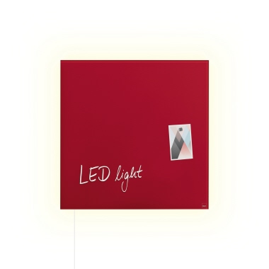 SIGEL Glasboard Artverum LED 48 x 48 x 1,8 cm (B x H x T) rot Produktbild