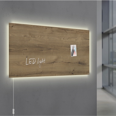 SIGEL Glasboard Artverum LED 91 x 46 x 1,8 cm (B x H x T) design Natural-Wood Produktbild pa_ohnedeko_1 L